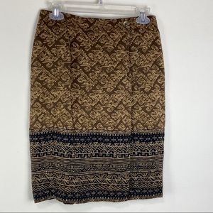 Jones New York 100% silk faux wrap skirt Size 10